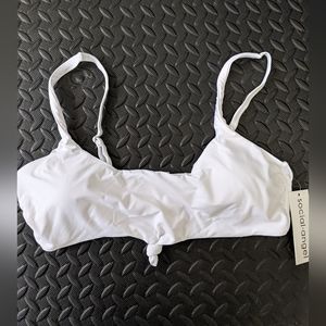 White Bikini Top - Size XL